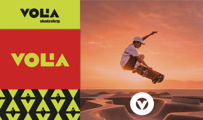 identité visuelle skate volia