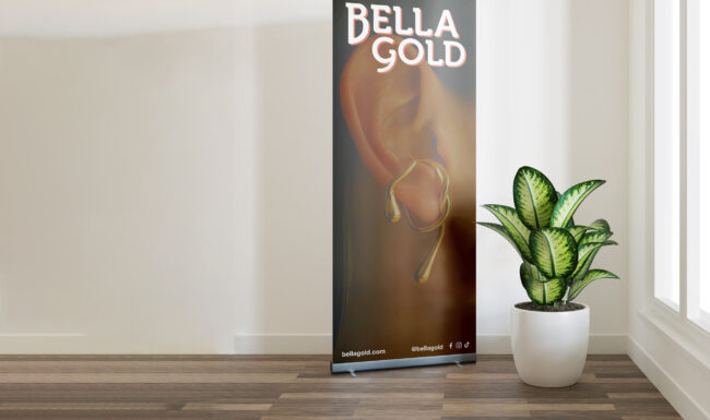 création graphique kakemono bella gold