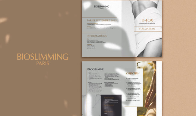 mise en page graphique brochure cosmétique