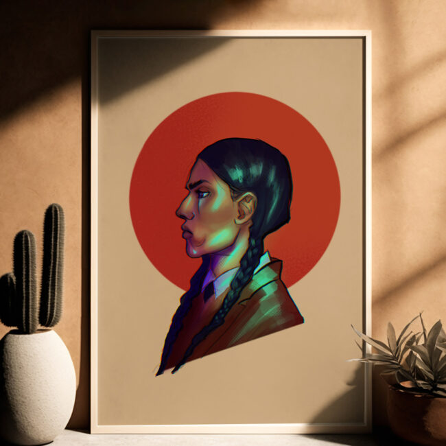 dessin digital portrait indien