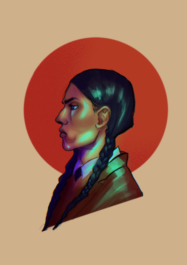 dessin digital portrait indien