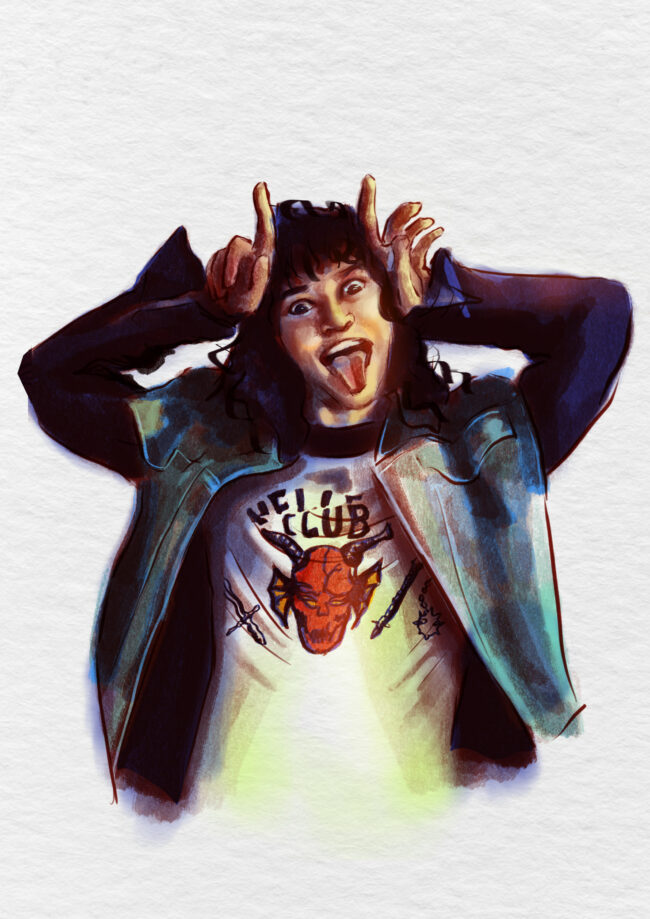 dessin digital portrait de Eddie 